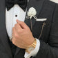 Ensemble smoking blanc et pantalon de mariage noir SMOKINGS MOUBARAK SHOP
